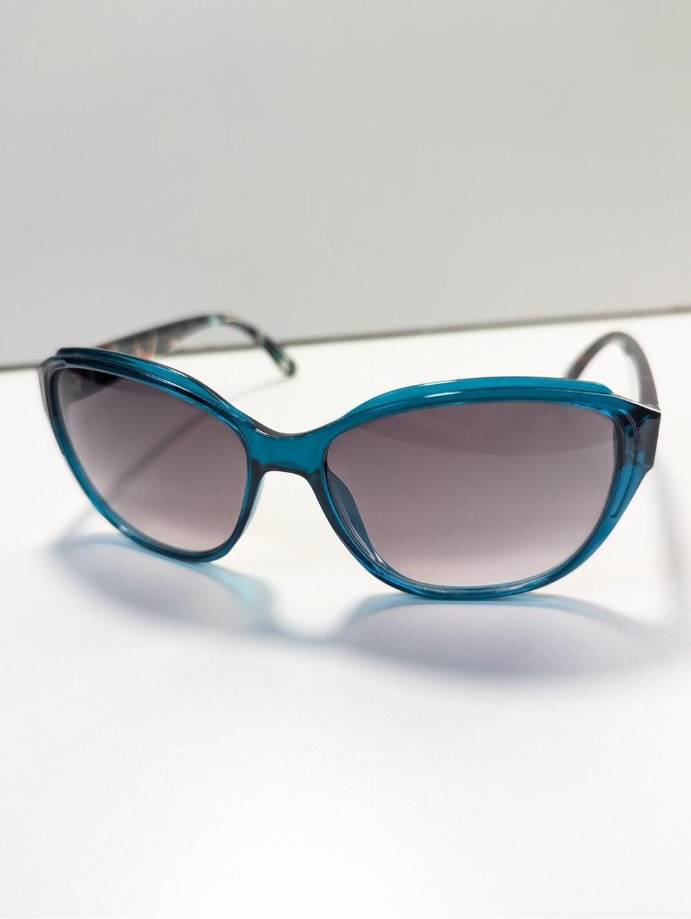 Elle WEL61SG14 Sunglasses Blue Frames Oversize Circular Beautiful Chic Style Y2k - Picture 4 of 11